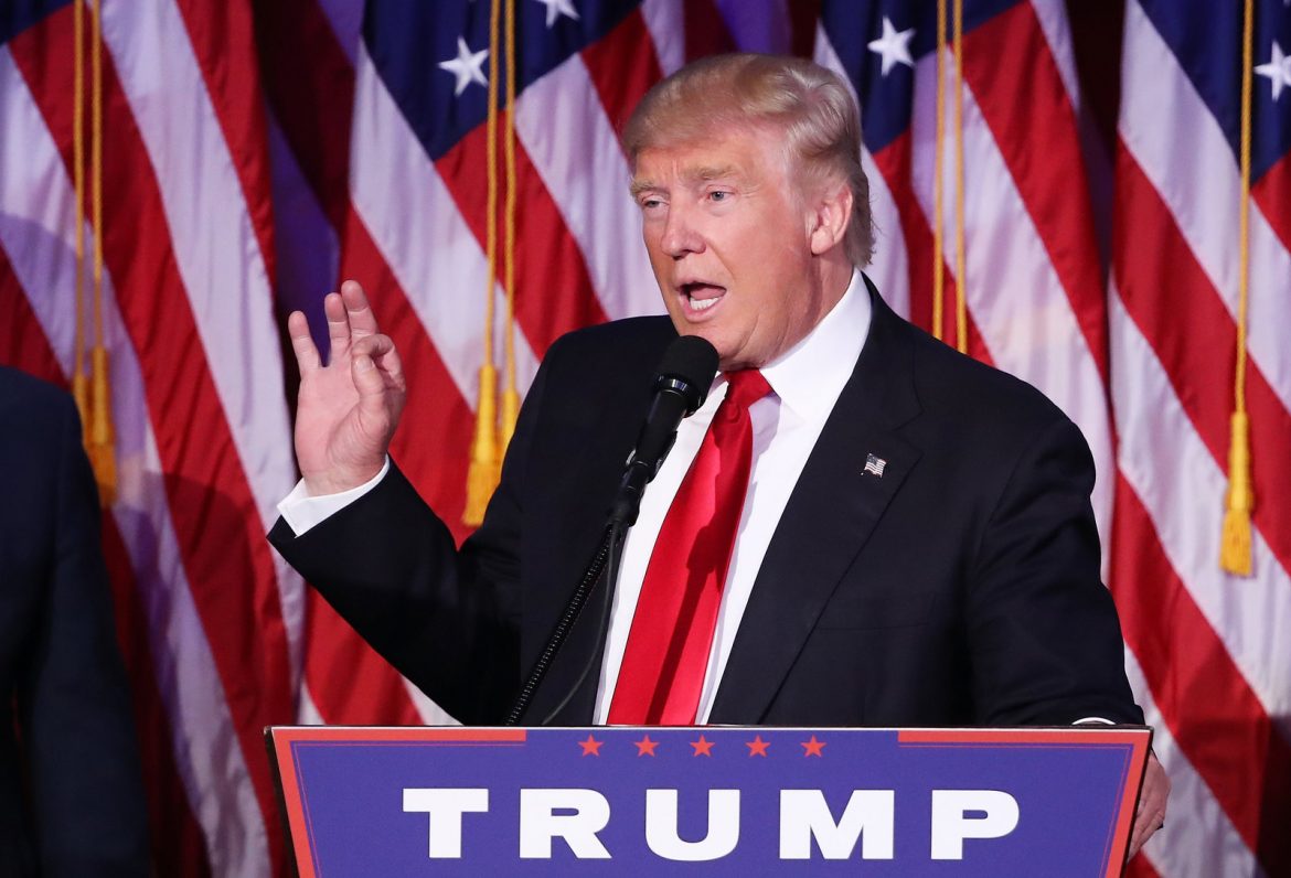 Republican Presidential Nominee Donald Trump Holds Election Night Event In New York City